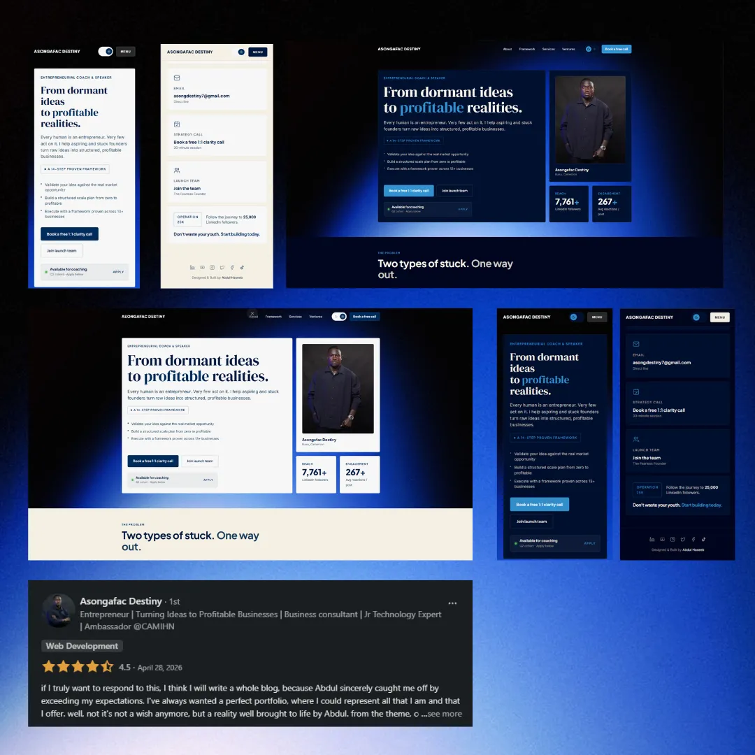 Asongafac Destiny Business Consultant Portfolio