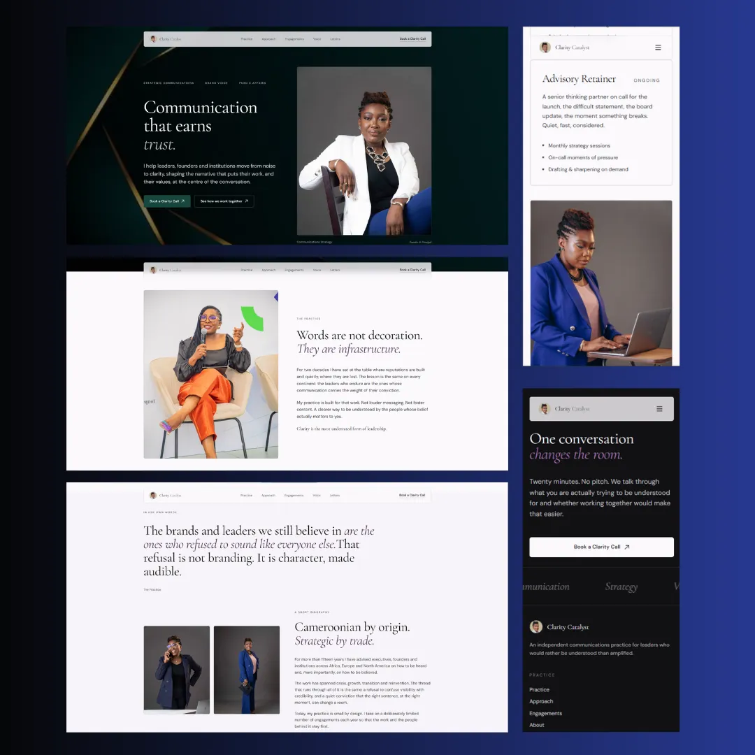 Clarity Coaching Website by Irene Bonjeh