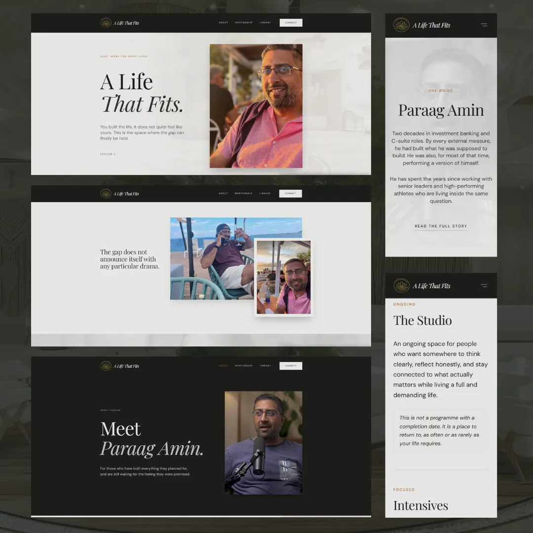 A Life That Fits Website by Paraag Amin