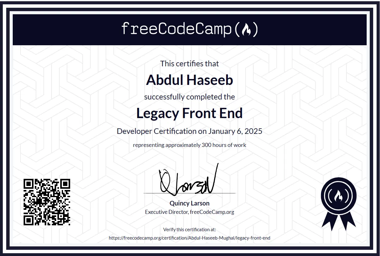 Legacy Front End Development