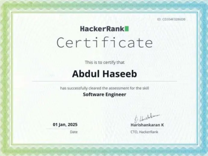 Software Engineering Role Certification